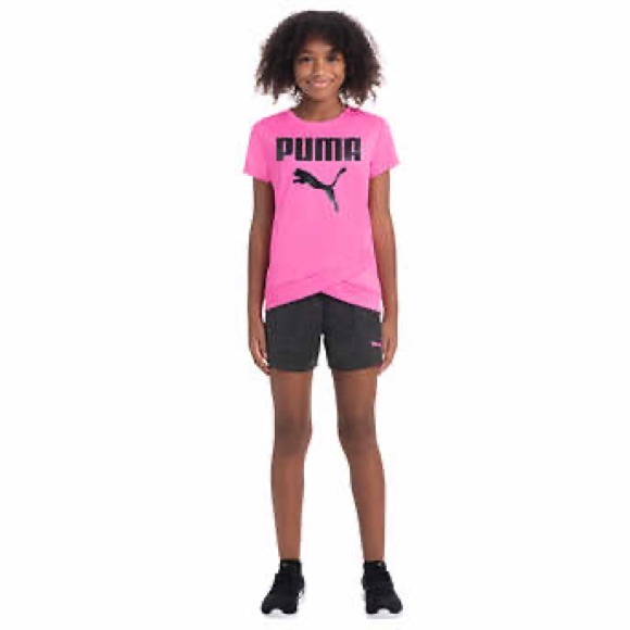 PUMA 4 Piece Short Set Shirt + Shorts Matching Active Set NWT 3/4 - Picture 7 of 11
